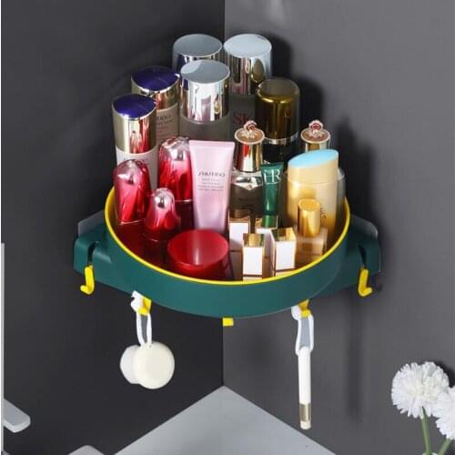 Spin Shelf bathroom bathroom Storage rack kitchen Corner shelf Spice rack Punch-free Wall hanging kitchen accessories