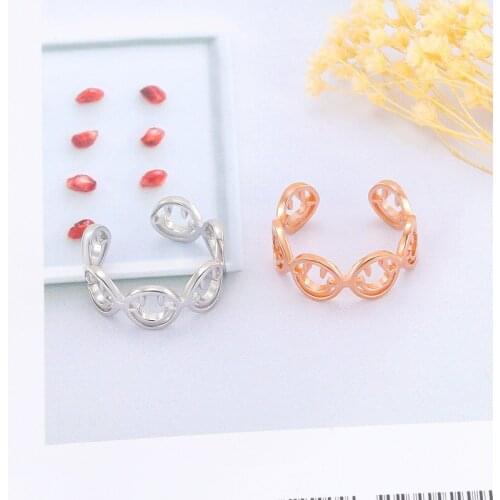 Ladies Jewelry Free Shipping Happy Smiley Aesthetic Ring Women Punk Hip-hop Adjustable Ring Stylish 925 Sterling Silver Jewelry