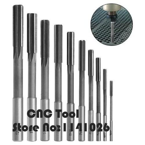 1Pc 2mm-20mm HSS Straight Shank Chucking Reamer Machine Reamer Milling Cutter Tool For bore Machining 3/4/5/6/7/8/10/12/18/20mm