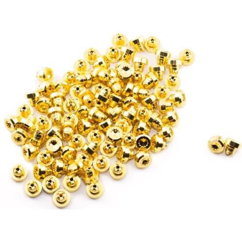100pcsx12mm Universal Wheel Rim Lip Rivets Nuts Gold Car Tire Air Valve Stem Caps Decoration Replacement Alloy Studs J2 D-002
