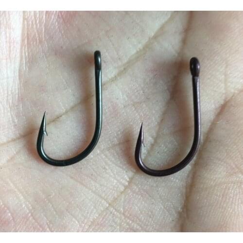 1000 x Matt Black / Camo Brown Coated Carp Hooks, Barbed ,Anti Snag Style Fishhook - Carp Fishing High Quality Hooks