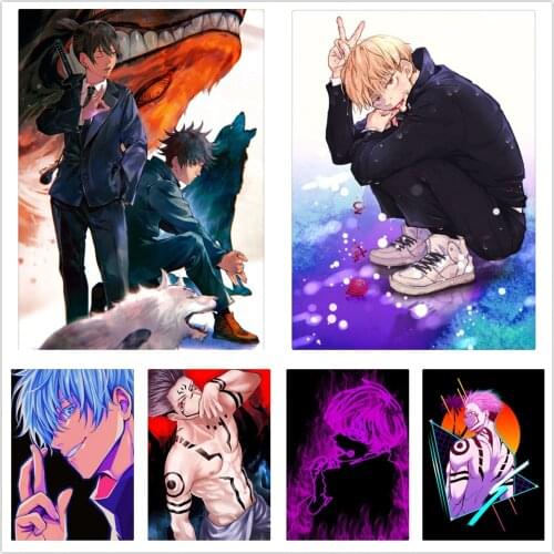 5DDIY Diamond Painting Jujutsu Kaisen Japan Anime Cross Stitch Kits Mosaic Picture Diamond Embroidery Home Decoration art