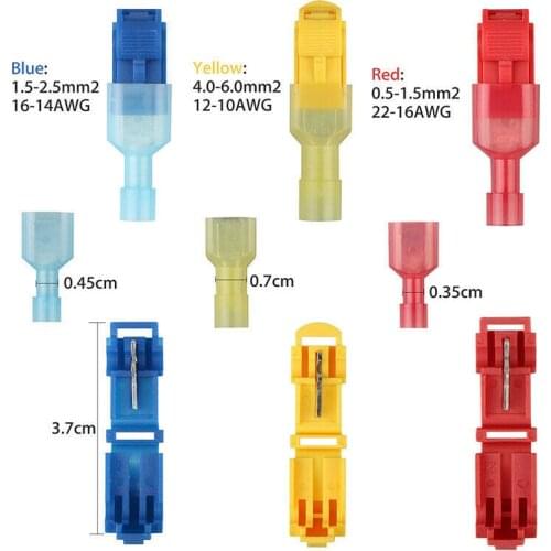 60/30PCS Wire Cable Connectors Terminals Crimp Terminal Scotch Lock Quick Splice 22-10AWG Electrical Car Audio Kit Tool Set