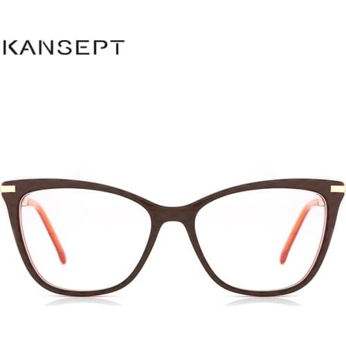 Acetate Women Computer Eyeglasses Frame Women Glasses Brand Design Vintage Fashion Myopia Glasses Frame #9007