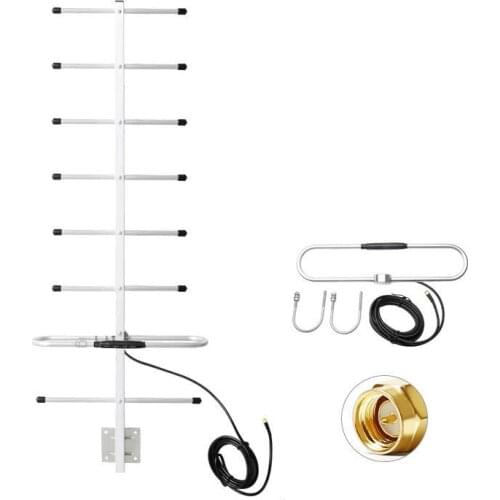 Yagi Antenna UHF 433MHz High Gain 13dBi SMA Male Connector 3M Cable RG58 Outdoor Antenna for Ham Radio TH-UV8000D UV-82 UV-5R