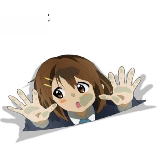 Dawasaru for K-ON! BIG HEAD Anime 3D Kawii Decal Funny Cartoon Car Stickers Vinyl Decor for Car Window Bumper,13cm*8cm