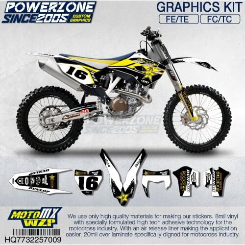 Customized Team Graphics Backgrounds Decals Custom Stickers Kit For Husqvarna 2014-15 TC FC TX FX FS 2014-16 TE FE 125-450c 09