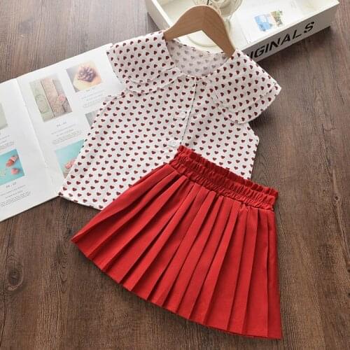 Girl Clothing Sets 2021 New Summer Girls Children Polka Dot Outfits Fashion Clothes Casual Kids Suit Outerwear Clothing 3 7Y
