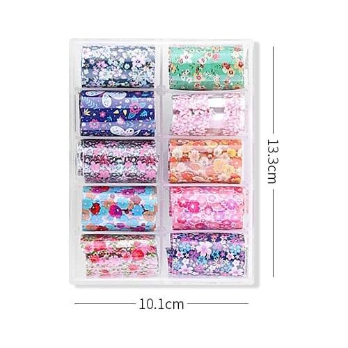 Lace Starry Sky Design Holographic Nail Foil Transfer Set Manicure Decal Stickers Nail DIY Salon Decoration Wraps