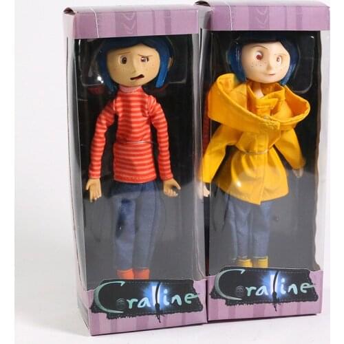 Coraline Bendy Doll Striped Sweater Raincoat Action Figure Collection Toy Gift