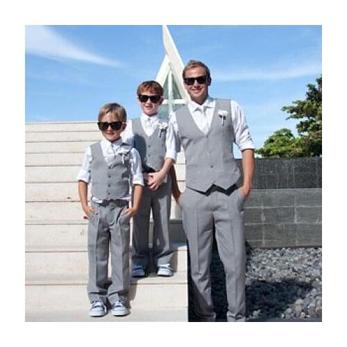 2017 Latest Coat Pant Designs Grey Casual Men Suit Slim Fit 2 Piece Summer Tuxedo Custom Stylish Groom Suits Vestidos Vest+Pant