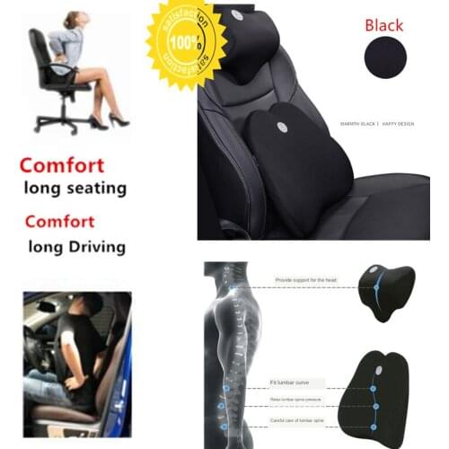 Seat lumbar Car Interior Seat Back pillow Support Lumbar Cushion Pillow Memory Foam Posture Correction breakthable massage parts