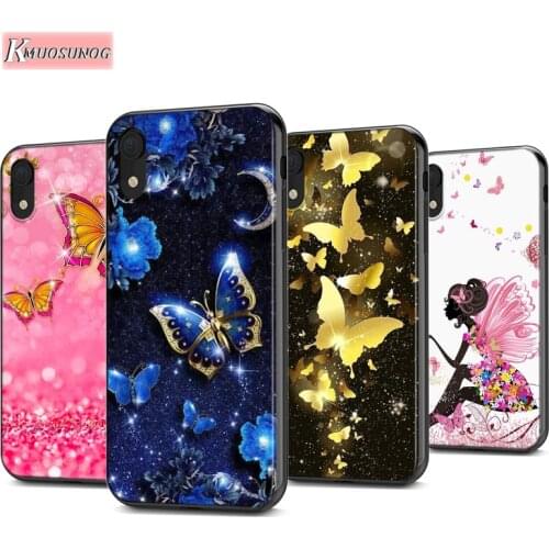 Butterfly Flower Mandala Silicone Cover For Apple IPhone 12 Mini 11 Pro XS MAX XR X 8 7 6S 6 Plus 5S SE Phone Case