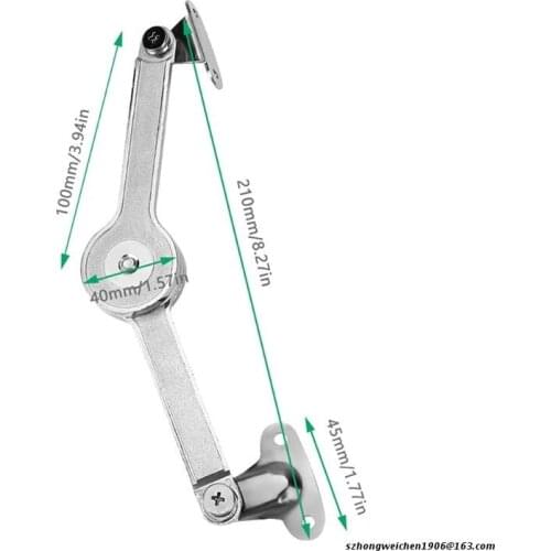 75°/ 90° / 110° Lid Support Hinge Random Angle Lid Stays for Cabinet Chest Toy Box Tension Adjustable Zinc Alloy