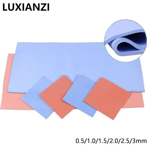 LUXIANZI GPU CPU Silicone Heatsink Thermal Pad High Quality Cooling Conductive Silicone Pad 0.5mm 1mm 1.5mm 2mm 2.5mm tichkes