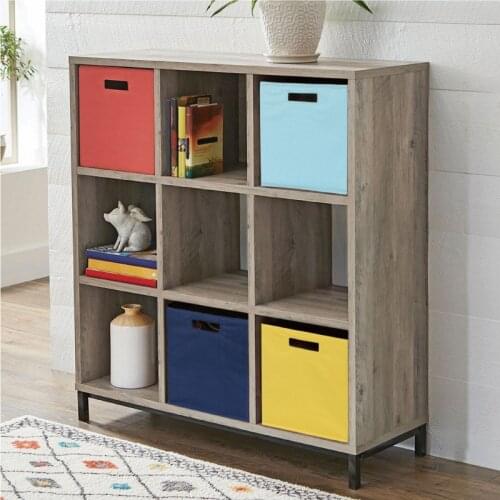 Foldable Storage Bins,1pcs Storage Cubes Basket Containers for Shelf Cabinet Bookcase Boxes,Thick Fabric Drawers, Grey