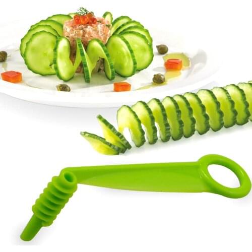 1pcs Potato Tower Spiral Manual Spiral Screw Slicer Plastic Carrot Cucumber Vegetables Spiral Knife Kitchen Tools Hot