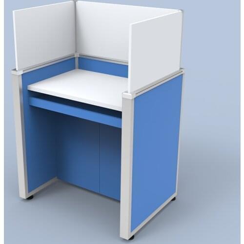 Carrel Desk Height Adjustable Lifting Screen Computer Anti-Disturb Partition Language Lab Table Library Cubicle For Test Center