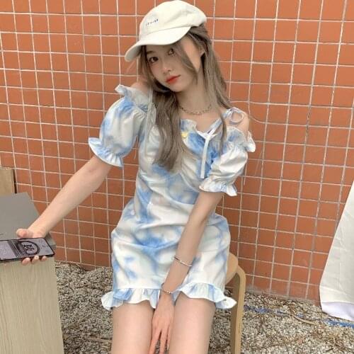 Tie Dye Style Long Sleeve Womens White Printed Shirt Tie Dye Plus Size Womens Casual Dress Robe Dress Women White Dress