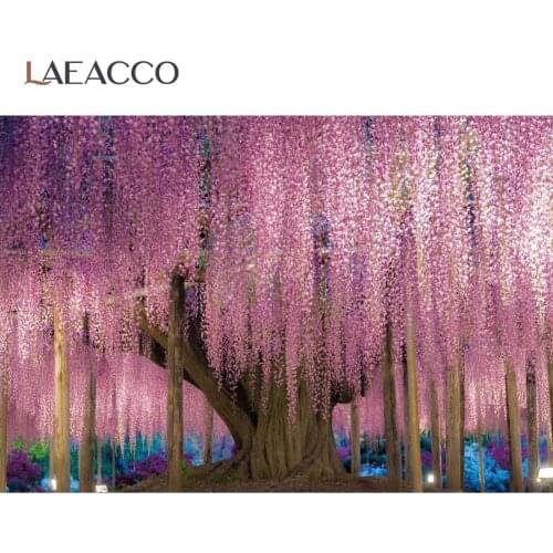 Spring Backgrounds For Photography Blossom Flowers Tassel Old Tree Park Party Baby Child Scenic Photo Backdrop For Photo Studio
