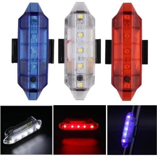 Waterproof 5 LED MTB Bike Bicycle Rear Tail Light RED Lamp 4 Mode USB Recharge Bicycle Lights Bicycle Accessories TXTB1