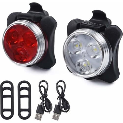 Bike Rear Lights IPx4 Waterproof Safety Warning Cycling Light USB Charge Tail Taillight Bike LED Headlight Lights Accessories