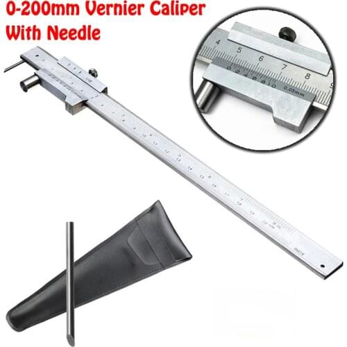 0-200mm Stainless steel Marking Vernier Caliper With Carbide Scriber needle Parallel Marking Gauging Ruler Measuring Instrument