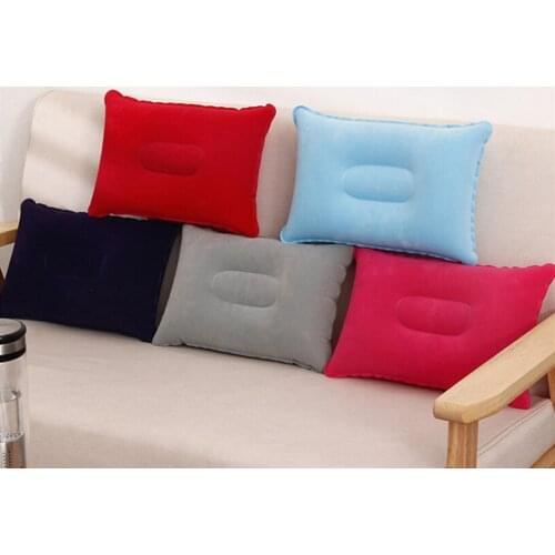 1PC Portable Ultralight Inflatable Cushion PVC Air Pillow Sleep Travel Tour Bedroom Hiking Beach Car Plane Head Rest Support