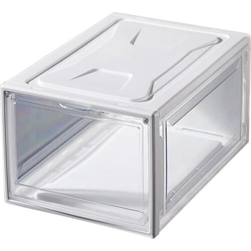1Pc Transparent Sneaker Case Shoe Box Display Shoe Cabinet Clamshell Pattern Box