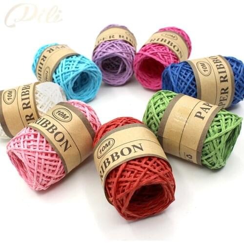 10M*24 Roll Paper Rope 2mm Width DIY Hand-Woven Paper Mix Color Thin Ropes For Gift Packing Wedding Birthday Party Decoration