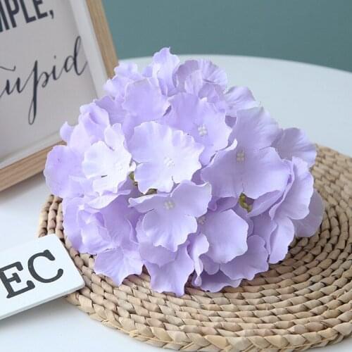 10pcs/lot Luxury Large Hydrangea Artificial Flowers Head for Home Decoration Accessories DIY Wreath Flower Wall Wedding Decor