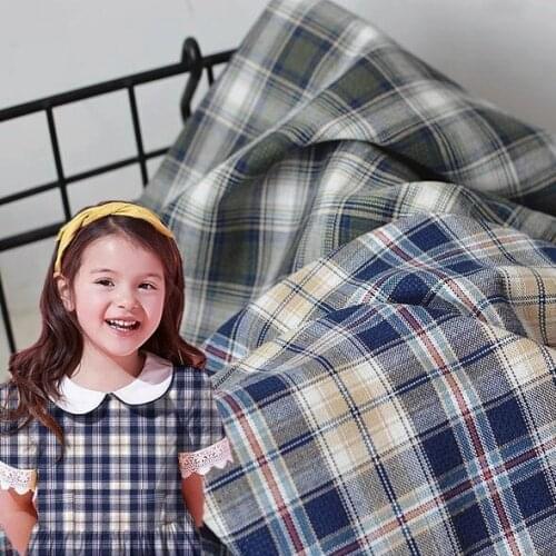 50*145cm British Style Jacquard Yarn-dyed Plaid Fabric Spring And Summer Thin Handmade DIY Shirt Skirt Fabric