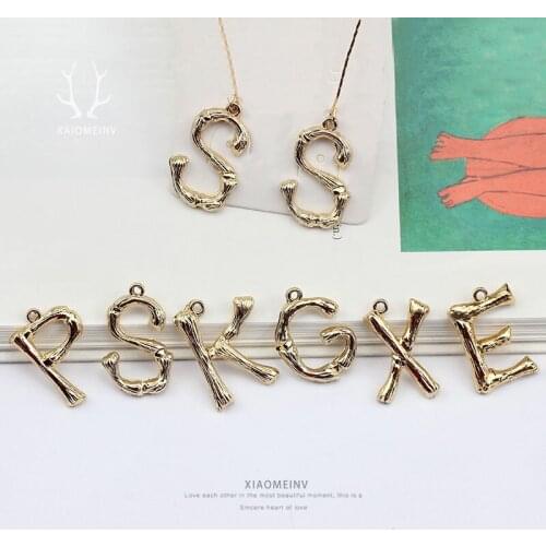6pcs New Design hot-sales Fun Alloy English Alphabet Statement Flower Earrings For Women Pendant Diy Jewelry Accessories