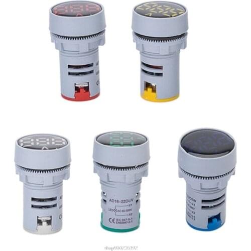 AC 24-500V Voltmeter Voltage Indicator Light Lamp Signal Monitor 22mm Round Volt Gauge Electrical Indicator N20 20 Dropship
