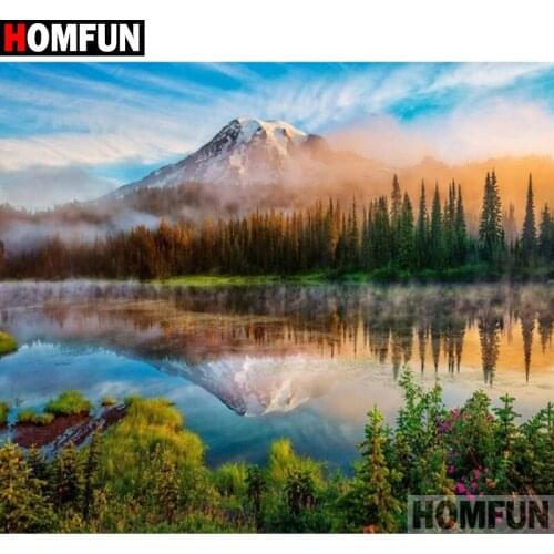 HOMFUN Full Square/Round Drill 5D DIY Diamond Painting "Landscape scenery" 3D Diamond Embroidery Cross Stitch Home Decor A20203