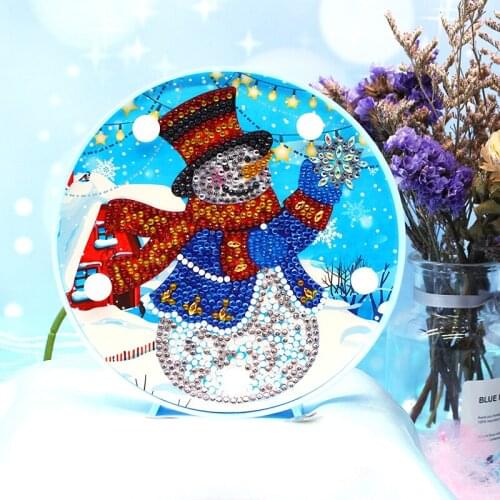 5D DIY Diamond Painting By Number Led Christmas Night Lamp On Table For Home Office Decoration Christmas Gifts for Friend Child