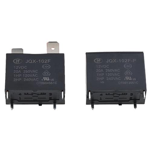Free shipping 2PCS Hot Sale JQX-102F-12VDC HF102F-12VDC 4pins 20A 250VAC sepcial