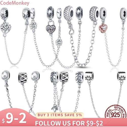 Hot Sale 925 Sterling Silver Zircon Heart-shaped Hanging Bear Hot air Balloon Bead Fit Original 3mm Bracelets Charm Dangle DIY