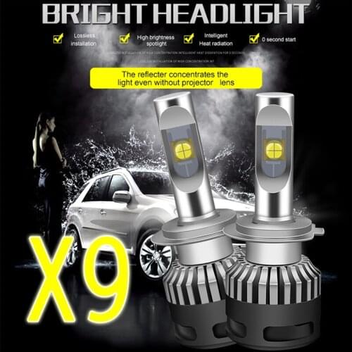 Dyoung 2pcs LED headlight Led Lamp 110w 13200lm for H7 D2 H1 H11 H4 H13 9004 9005 9006 9007 9012 Lens Chips X70 car styling