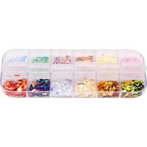 6Types Holographics Nail Glitter Sequins 3D Love Sequins Decoration Design Sticker Nail Art DIY Accessories For Women