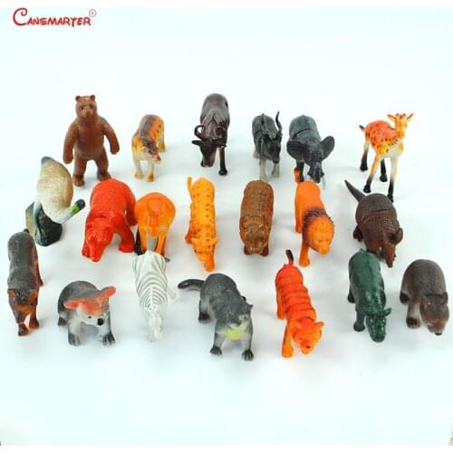 Farm Animal Sets Montessori Toys Safe Plastic Model Educational Toy Game Home Toddlers Practice Teaching Set Wild Animal BO075-3