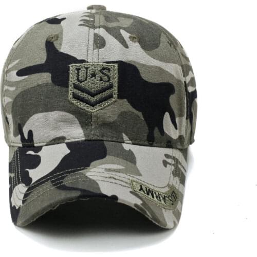 Mens Outdoor Camouflage Hat USA Military Army Baseball Cap For Men Hunting Airsoft Tactical Snapback Cap Camo Jungle Dad Hat