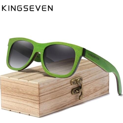 KINGSEVEN Handmade 2020 Natural Wooden Sunglasses Men Polarized Gradient Lens Women Traveling Vintage Sun Glasses Oculos De Sol