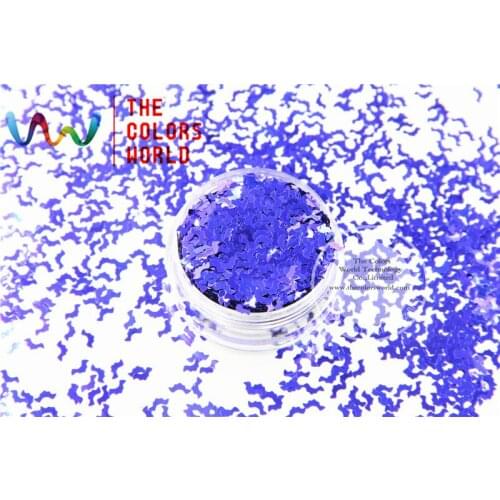 Classic Blue Color Bat shape Size :5mm Glitter spangles for Nail Art and DIY supplies and Holiday decorations