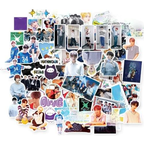 KPOP Korean Star Character School Idol Stationery Aesthetic Sticker Hand Account Skateboard Guitar Computer Decoration 70PCS