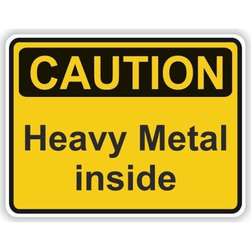 Hot CAUTION HEAVY PVC INSIDE Warning Graffiti Car Sticker Decal Motorcycle Auto Car Decorative KK13*10cm Vinyl