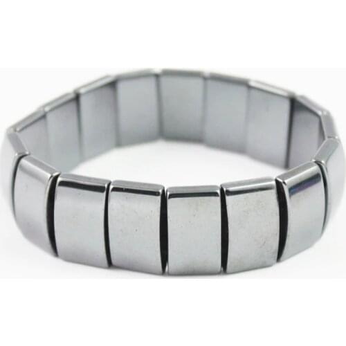 Magnetic Rectangular Beads Beaded Bracelet Black Bracelet for Men Strand Bracelet Hematite Health-care Bracelet