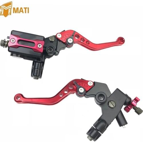 Mati Motorcycle Universal Brake Clutch Master Cylinder Fit for 7/8" 22mm Lever Cable Clutch Sport Bike Scooter Dirt Bike