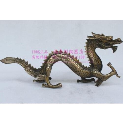 Cabinet opening copper dragon Zodiac bronze ornaments Zhaocai official Feng Shui urged the white tiger