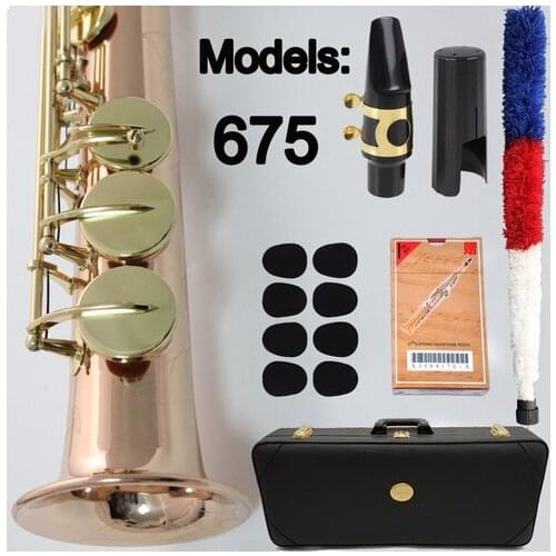 MFC Soprano Saxophone 675 Phosphor Bronze Copper Musical Instruments Professional Soprano Sax Case Mouthpiece Reeds Neck